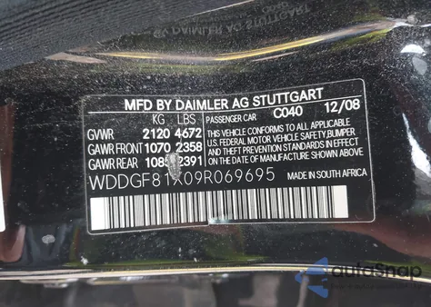 2009 Mercedes-Benz C 300 Luxury 4Matic/Sport 4Matic из США, поврежденный, VIN WDDGF81X09R069695